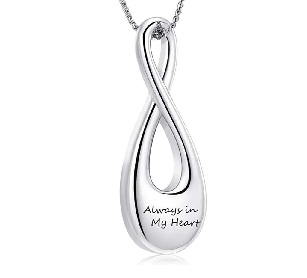 [Australia] - Casa De Novia Urn Necklace for Ashes Infinity Cremation Jewelry Pendant Memorial Keepsake for Pet/Human Style01 