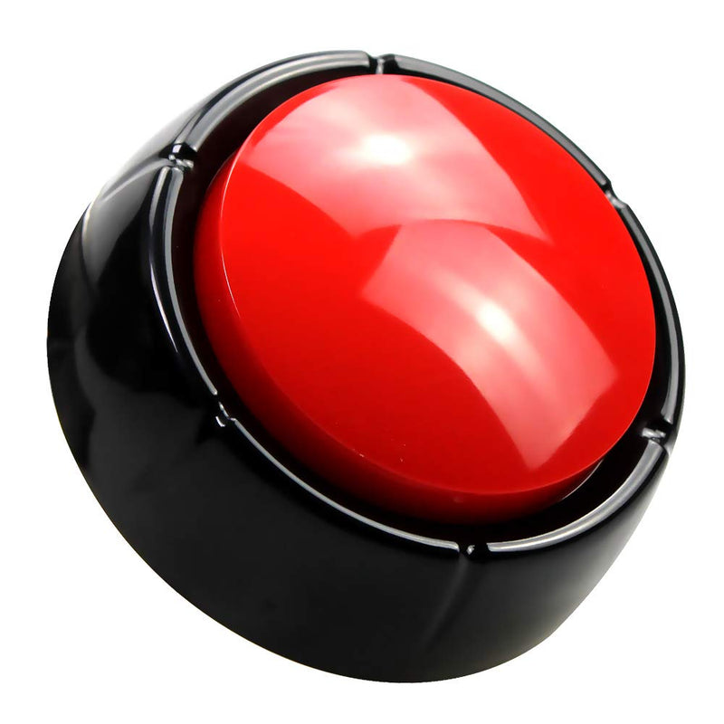 [Australia] - Cover Custom Record Talking Button Pet button easy button Sound Button Recordable Recordable Button, Dog Training BuzzerTalking Button Office Desk Gag Gift 30 Seconds 2 AAA Batteries Included - Newest Red+black 