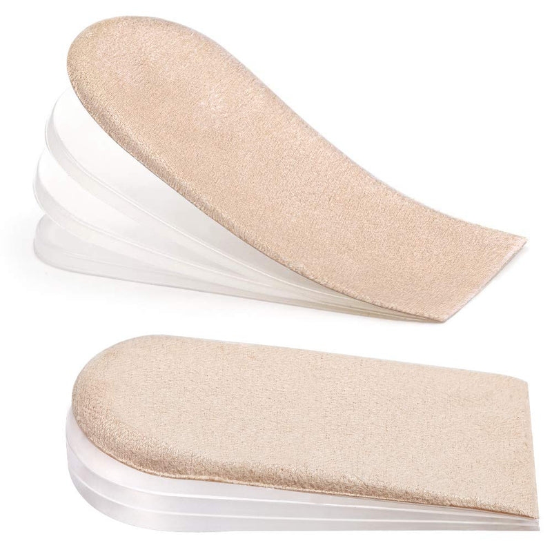 [Australia] - Sumifun Heel Lift Inserts, 4-Layer 1 Inch Gel Shoe Heels Inserts for Women, Adjustable Orthopedic Heel Pads for Heel Pain and Leg Length Discrepancies, Heel Cups 1/4" 1/2" 3/4" (Size S, 1 Pair) 