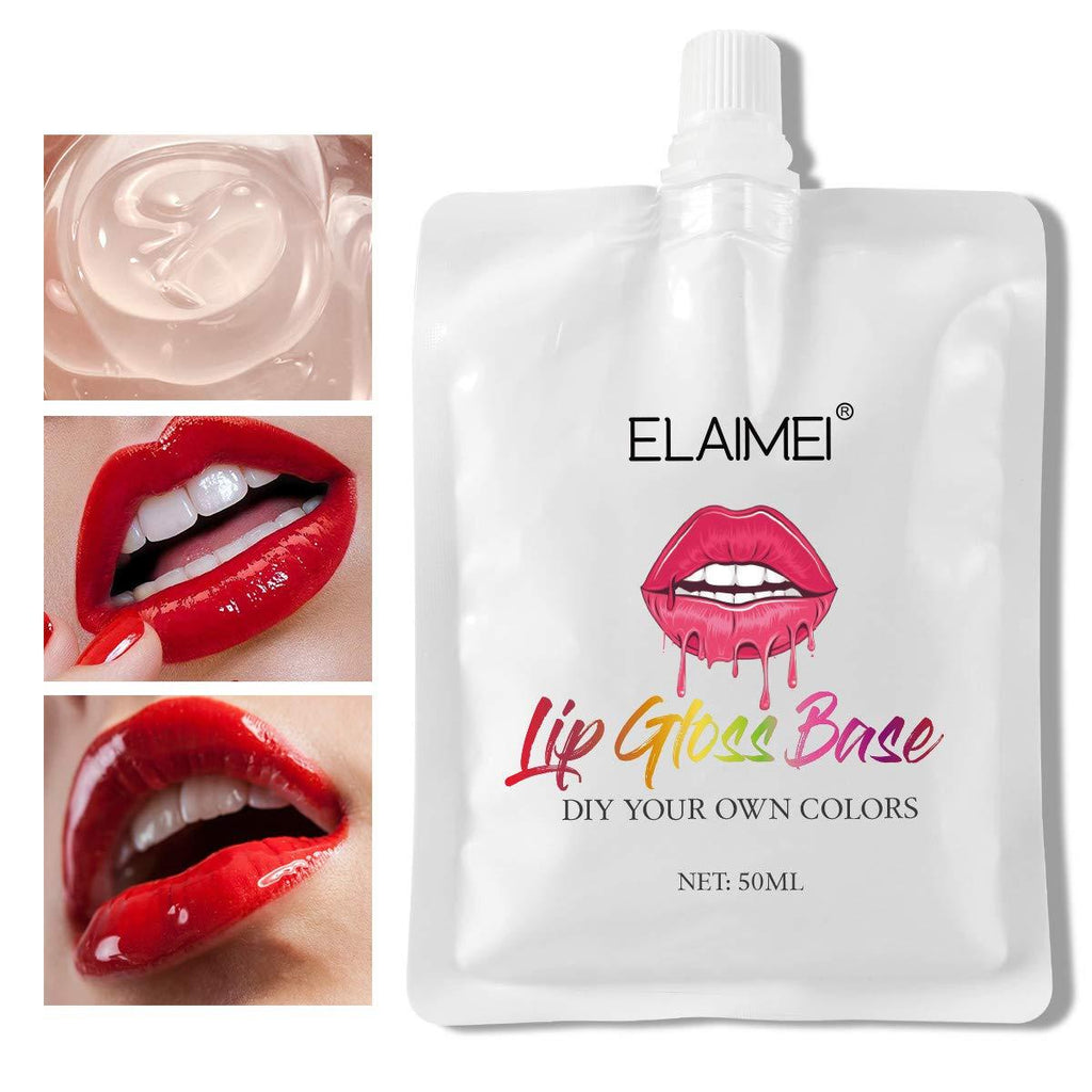 [Australia] - Moisturize Lip Gloss Base, Clear Base Lip Gloss, Lip Gloss Base Oil Material Lip Makeup Primers, Non-Stick Lipstick Primer for DIY Handmade Lip Balms Lip Gloss (50ML) 