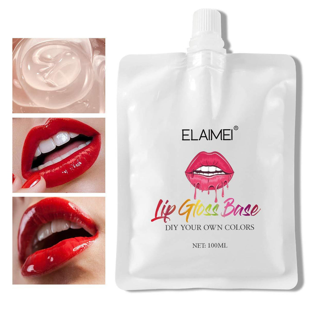 [Australia] - Moisturize Lip Gloss Base, Clear Base Lip Gloss, Lip Gloss Base Oil Material Lip Makeup Primers, Non-Stick Lipstick Primer for DIY Handmade Lip Balms Lip Gloss (100ML) 