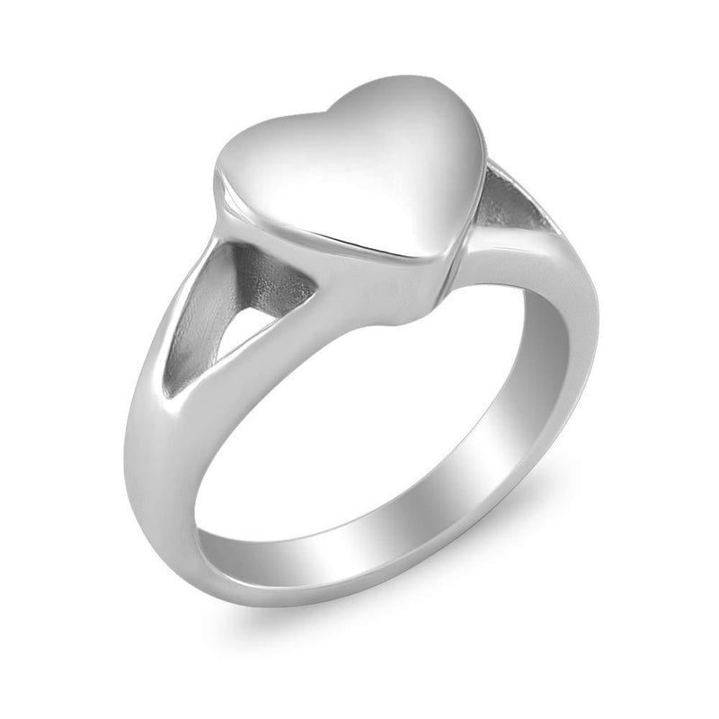 [Australia] - Simple Heart Cremation Urn Ring for Ashes Hold Loved Ones Ashes Memorial Jewelry for Funeral Keepsake Gift 9# 