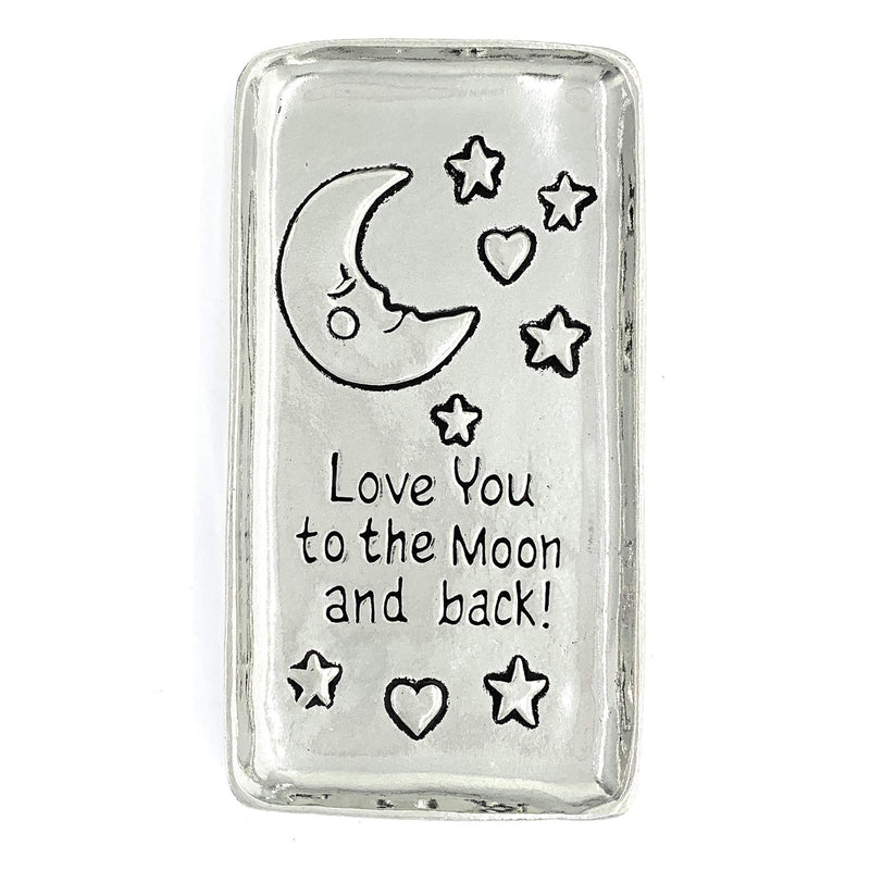 [Australia] - Basic Spirit Love to Moon Pewter Small Tray Trinket Dish Ring Holder Gift Box 