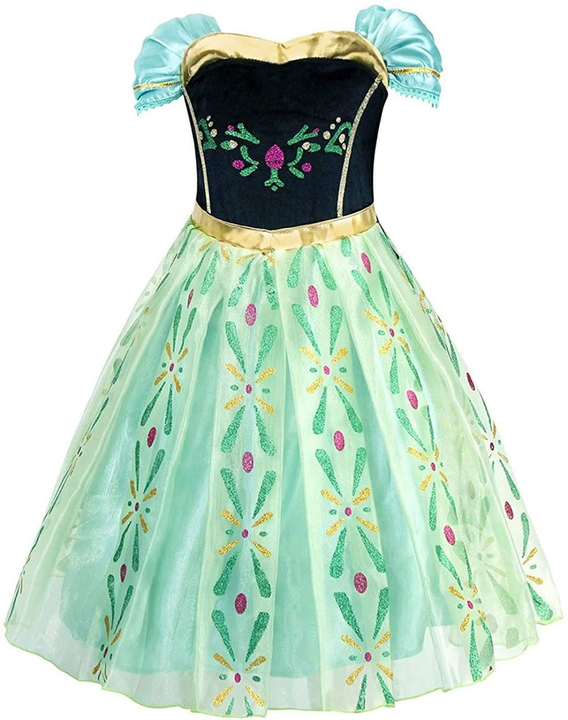 [Australia] - Xinfenglai Green Girls Cosplay Dance Dress Princess Costume 2-3T 