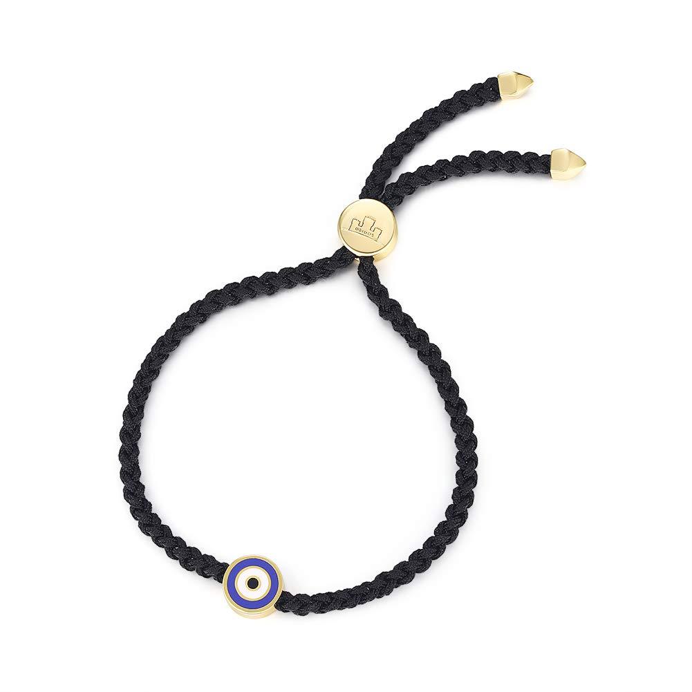 [Australia] - Evil Eye Bracelet Red String Kabbalah Protection Handmade Adjustable Rope Cord Thread Friendship Bracelets | tibetan bracelets For Women Men Boys Girls Black 