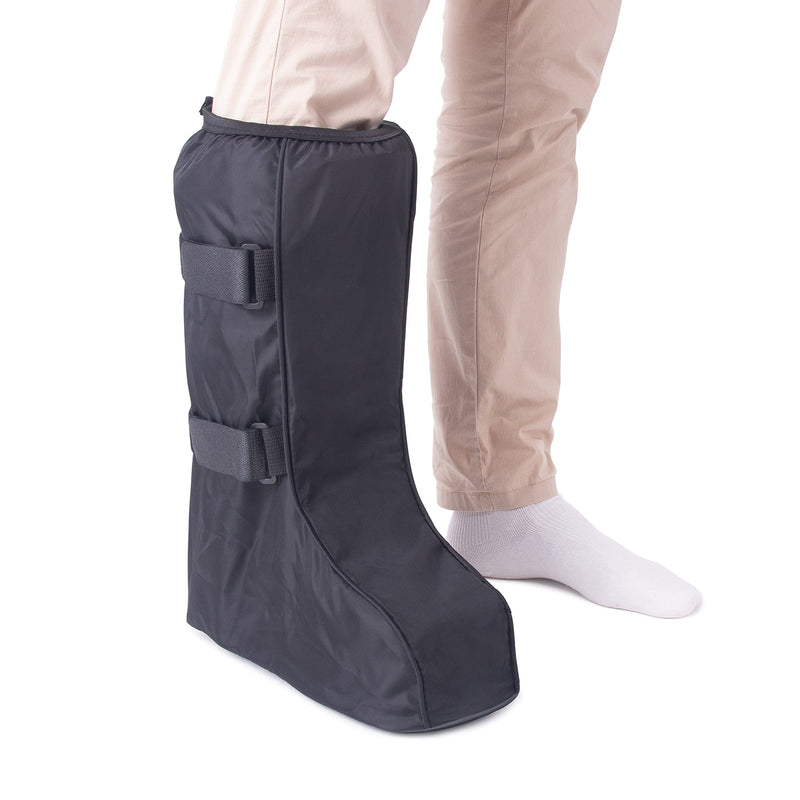 [Australia] - Life-C Walking Boot Cover Medical Cast Fracture Orthopedic Brace Leg Foot Support with Sole High Tall Black M Medium 