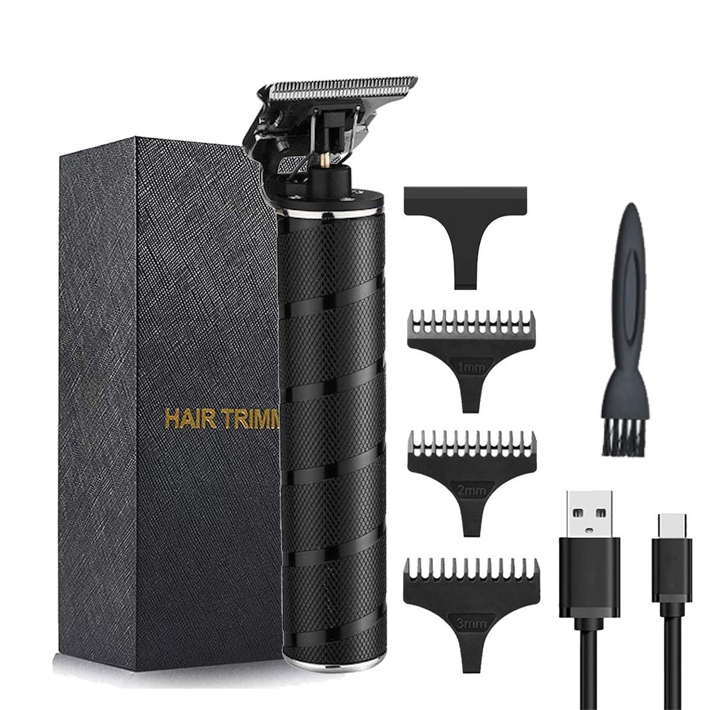 [Australia] - USB Rechargeable Professional Hair Clipper,Hair Trimmer for Men,Gominyouf Cordless Beard Shaver Precision Trimmer with Metal Waterproof Body (Black) Black 