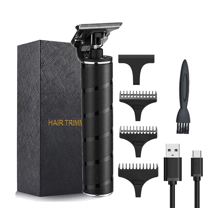 [Australia] - USB Rechargeable Professional Hair Clipper,Hair Trimmer for Men,Gominyouf Cordless Beard Shaver Precision Trimmer with Metal Waterproof Body (Black) Black 