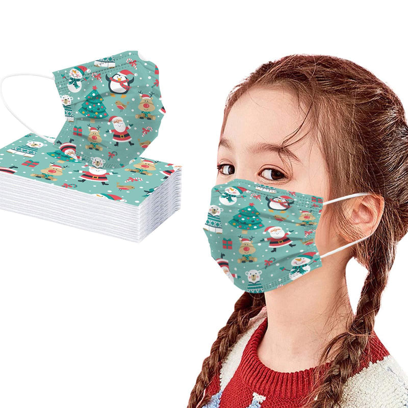 [Australia] - Kids Breathable Face Bandanas with Cartoon Design Christmas Kids Face Bandana Covering for Anti Dust Children Boys Girls 20 Pcs Christmas 