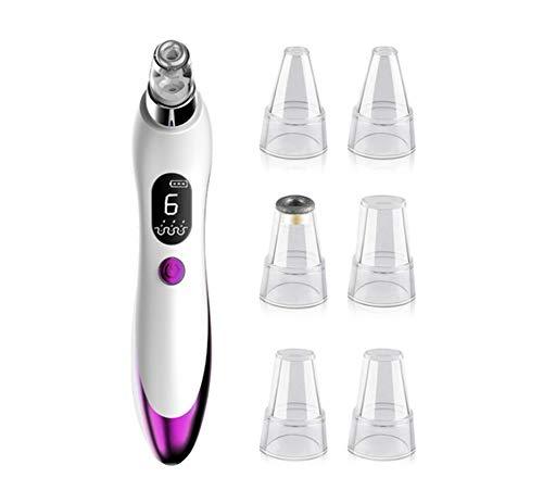 [Australia] - Blackhead Remover Vacuum - Lyrzzey Upgraded 6 in 1 Electric Facial Pore Deep Cleaner with LED Screen and 6 ReplaceableSuction Probes, USB Rechargeable Acne Extractor Tool Kit for Facial Skin 