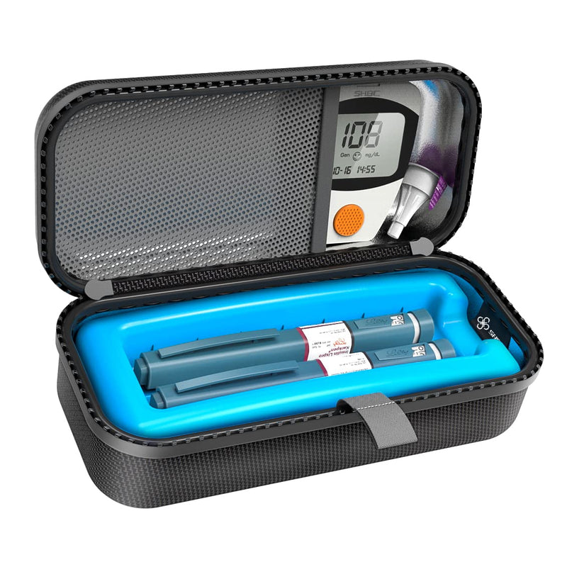 [Australia] - SHBC Insulin Pen Carrying Case Portable Medical Cooler Bag for Diabetes with Protective Ice Brick - Convenient to Changing Needles with Each Injection 