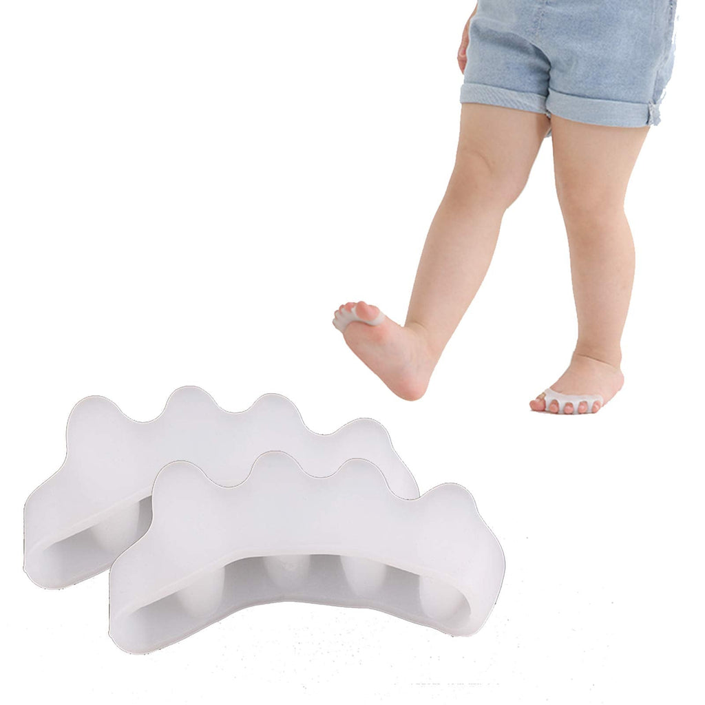 [Australia] - LASKYER Toe Separators & Spacers,Use for Health & Beauty Pedicures,Plantar Fasciitis, Hammer Toes, Claw Toes & Other Foot Conditions,Pedicures for Kids - White Kids-white 