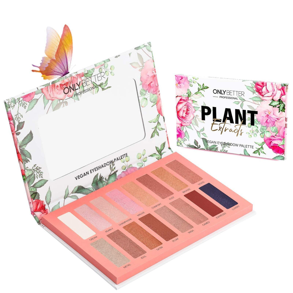 [Australia] - ONLYBETTER Vegan Eyeshadow Palette, Nude Eyeshadow Palette, 16 Shades Organic Eyeshadow palette high pigmented eyeshadow palette Colorful Eyeshadow Palette Long Lasting Nude Eyeshadow Shimmer Palette Pink 