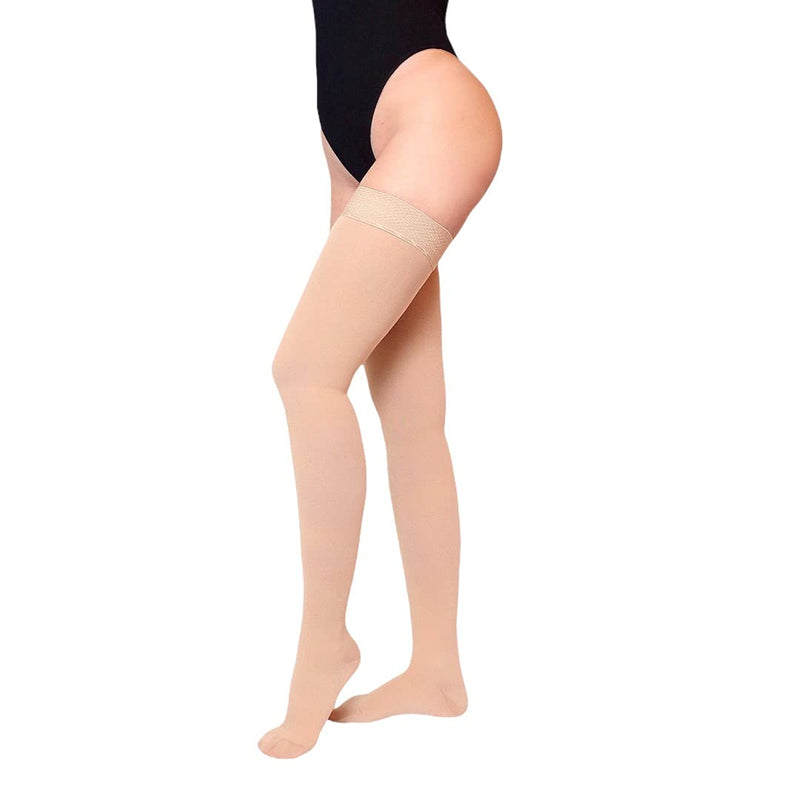 [Australia] - KEVVI -Thigh High Compression Socks 20-30 mmHg Medical Support Hose Medical Compression Socks Thigh High Ted Hose Ted Hosiery Beige Medium 