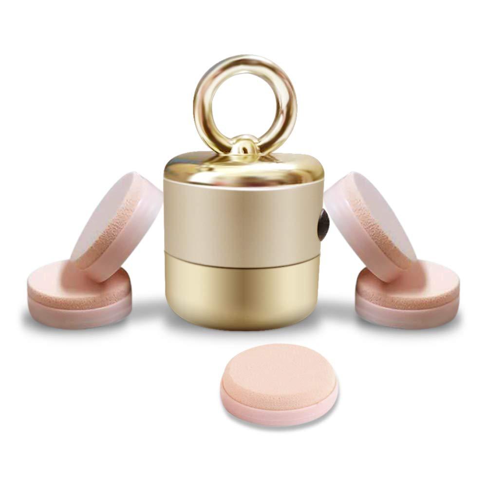 [Australia] - MEISMEIK- Powder Puff Electric With 5 Makeup Sponges-Two Using Methods-The Makeup Is Very Even, No Powder Is Wasted And Hands Are Not Soiled-Suitable For Various Cosmetics[Golden] 