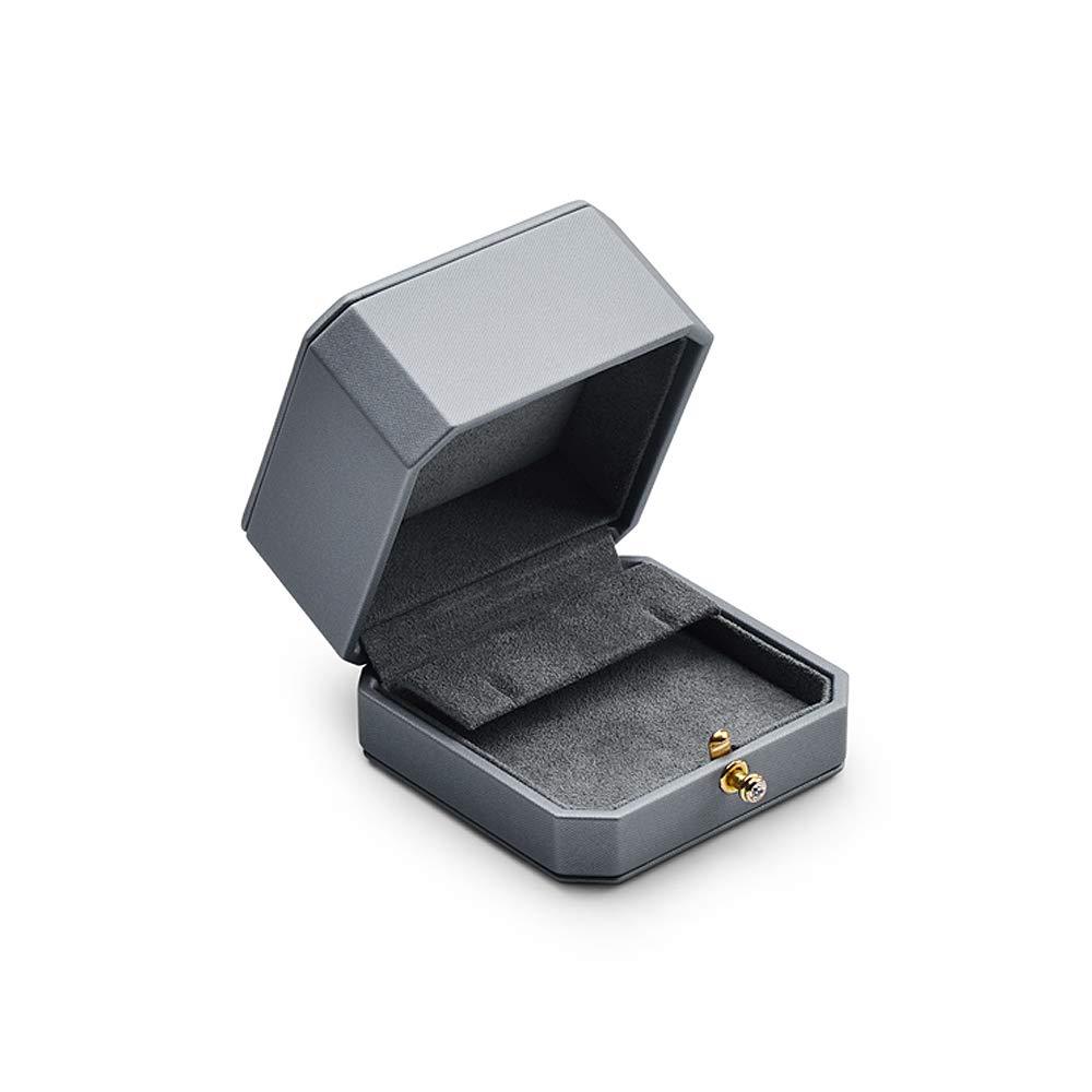 [Australia] - Woodten Octagonal Box Series Jewelry Organizer Rings Pendant Earrings Display Storage Case, for Women Girls H075 (Earring Box) Earring Box 
