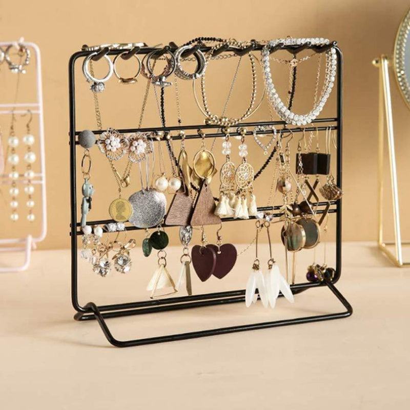 [Australia] - Jewelry Organizer ， Jewelry Holder ， Perfect Earrings, Necklaces and Bracelets Holder ，Black Black 