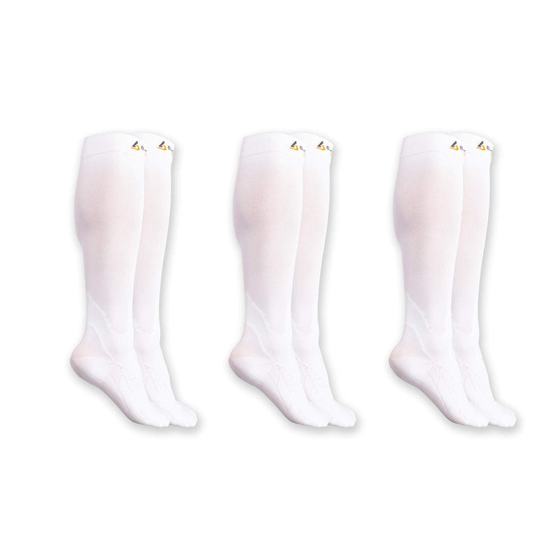 [Australia] - Medical Grade 20-30mmHG Compression Socks Women, Men - Graduated Compression Stockings for Circulation Support White (3 pair) XX-Large 