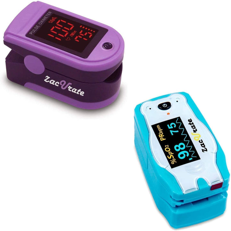 [Australia] - Zacurate Pro Series 500DL Fingertip Pulse Oximeter and Children Digital Pulse Oximeter Fingertip Bundle 