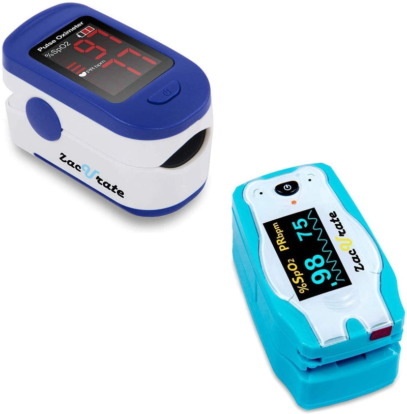 [Australia] - Zacurate 500BL Fingertip Pulse Oximeter and Children Digital Pulse Oximeter Fingertip Bundle 