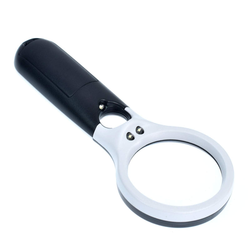 [Australia] - 3 LED 45X Magnifying Glass with Light Handheld Magnifier Magnifying Glass Lens 