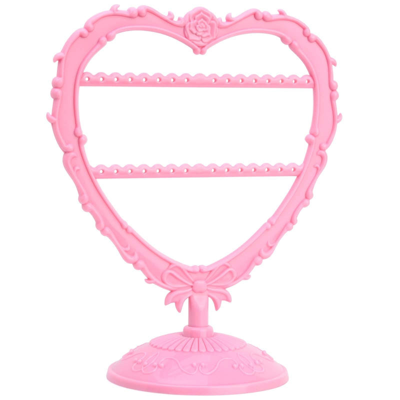 [Australia] - OkidsMall Heart Earrings Holder Small Organizer Display Stand (Pink) 