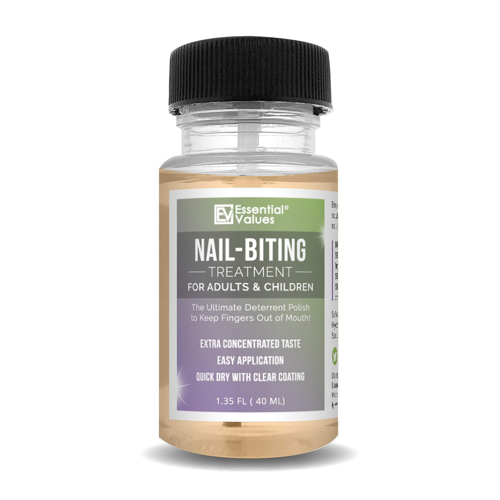 [Australia] - Nail-Biting Treatment for Kids & Adults (1.35 FL OZ), MADE IN USA | Prevent Thumb Sucking and Stop Nail Biting, Kick the Naughty Habit in 30 Days with Our Deterrent Polish by Essential Values 