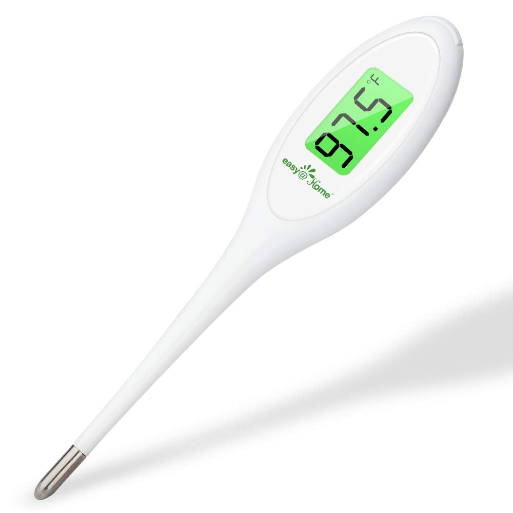 [Australia] - 8 Sec Fast Reading Easy@Home Digital Oral Thermometer for Adult, Kid and Baby, Oral, Rectal and Underarm Temperature Measurement for Fever with Two-Color LCD Display Backlit and Alarm EMT-A12 