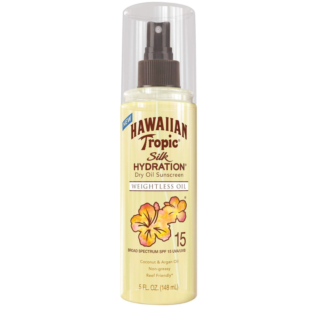 [Australia] - Hawaiian Tropic Silk Hydration Weightless Dry Oil Mist, SPF 15, 5oz 