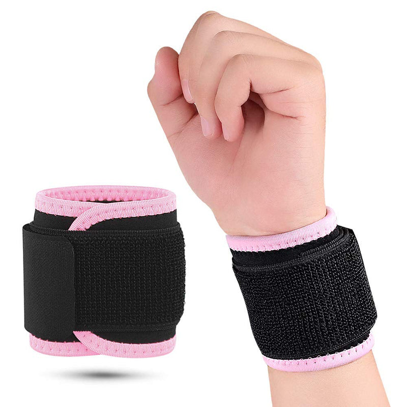 [Australia] - Wrist Brace, Compression Wrist Strap Support Wrist for Men & Women, Youth & Elderly, Boys& Girls, One Size Adjustable, Sports Wristband 1 PCS (Pink) Pink 