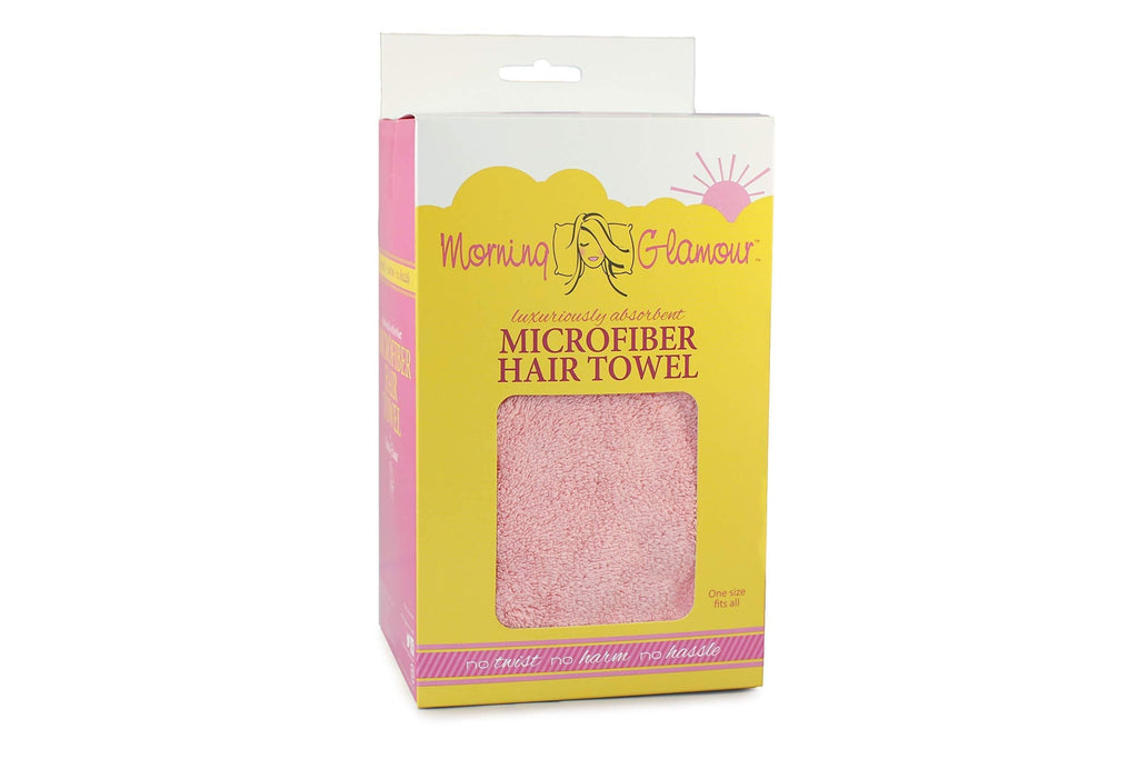 [Australia] - Morning Glamour Microfiber Hair Towel, Pink 