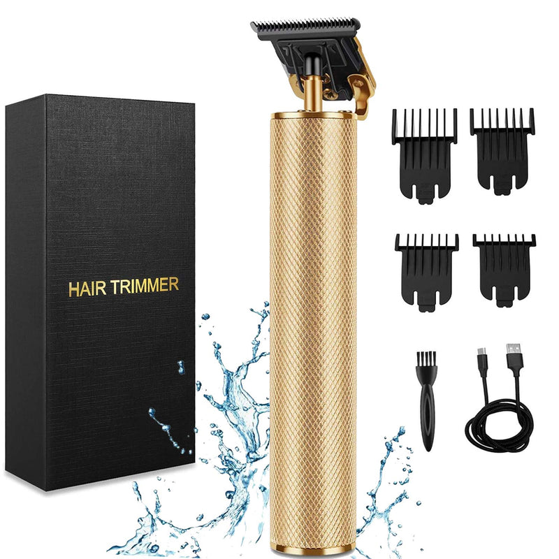 [Australia] - Hair Clippers for Men, Professional Cordless Clippers Hair Trimmer,Electric Pro T-Blade Trimmer Hair Clippers for Men Zero Gap Baldhead Beard Shaver Barbershop Golden 