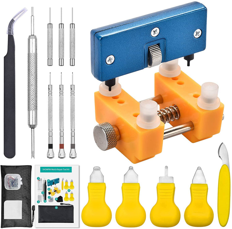 [Australia] - Watch Back Remover Tool, Watch Repair Kit, Showpin Watch Back Open Tools and Watchband Replacement Set with Spring Bar Tool. Battery Replacement Kit with Screwdriver, Tweezers and User Manual 