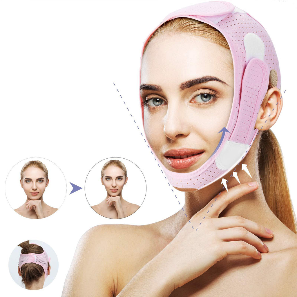[Australia] - LHYLZY Double Chin Reducer Chin Strap, Reusable Face Slimmer V Line Lifting Mask For Women, Eliminates Snore Sagging Skin Firming Slimable Thin Up Facial Jawline Breathable Slimming Shaped Strap 