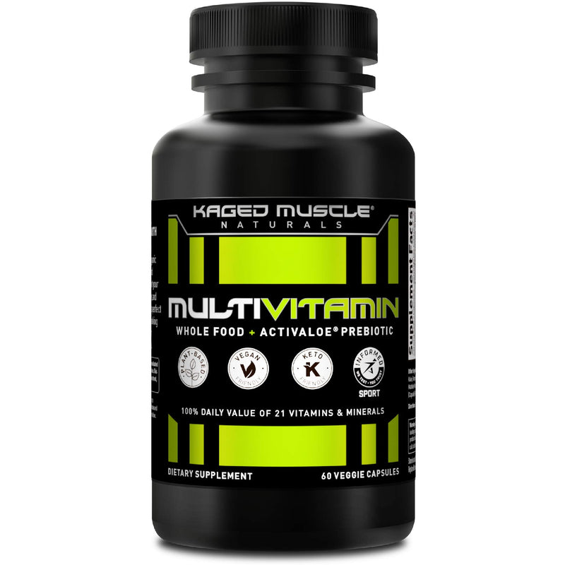 [Australia] - Whole Foods Multivitamin, Kaged Muscle Multivitamin Made with Organic Fruits & Veggies, Plant Based Vegan Multivitamin for Women and Men with Vitamin C, Vitamin D, Vitamin E, Vitamin B12, 60 Count 
