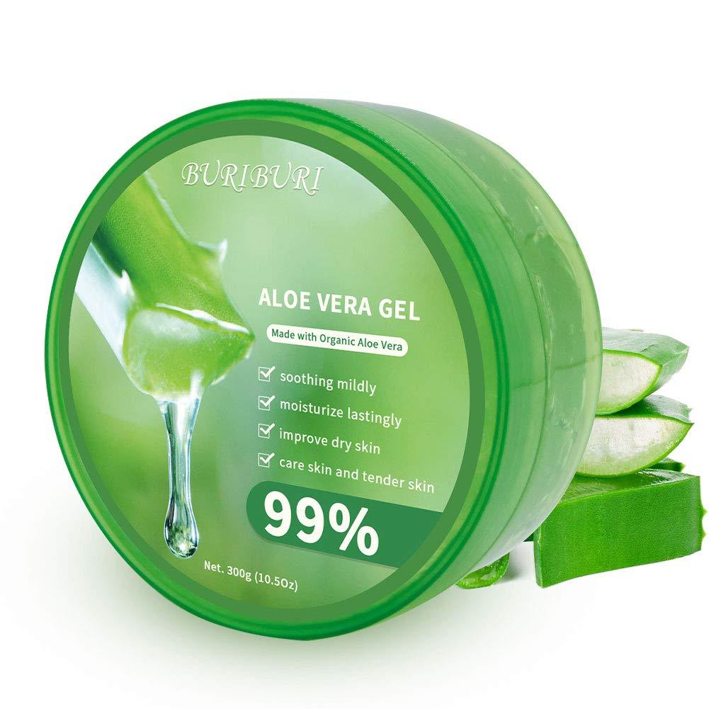 [Australia] - BURIBURI 99% Pure Moisturizing Organic Aloe Vera Gel for Skin, Face, and Hair - 10.5oz 