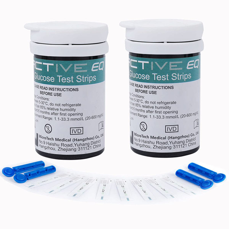 [Australia] - EXACTIVE EQ Diabetes Test Strips Blood Glucose Test Strips x 50 , Lancets x 50 Codefree Test Strips, Blood Suger Test Strips 