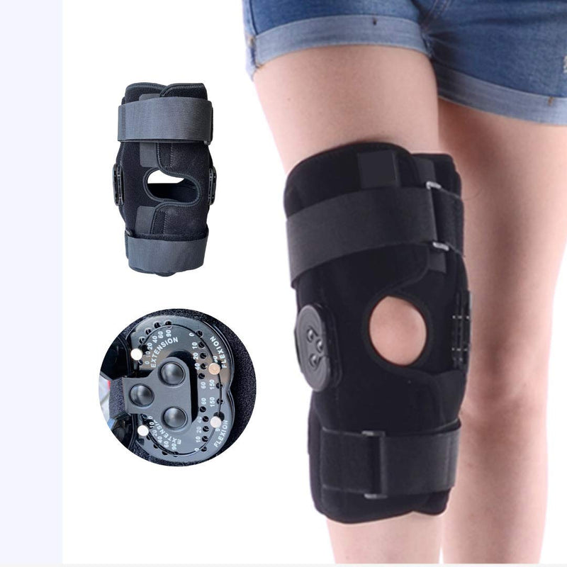 [Australia] - Comfyorthopedic Wrap Around Hinged Knee Brace Immobilizer Support For Men & Women Arthritis Meniscus Tear ACL PCL Post Op Leg Stabilizer Locking Knee Brace For Meniscus Tear & Other Injuries 