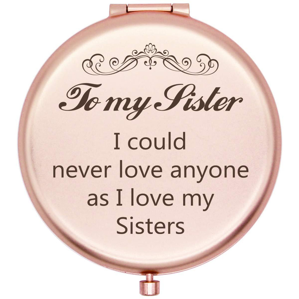 [Australia] - Muminglong Sister Gifts Frosted Compact Mirror for Sister from Sister,Brother, Birthday,Wedding Gifts Ideas for Sister-Sister I could love (Rose Gold) Rose Gold 