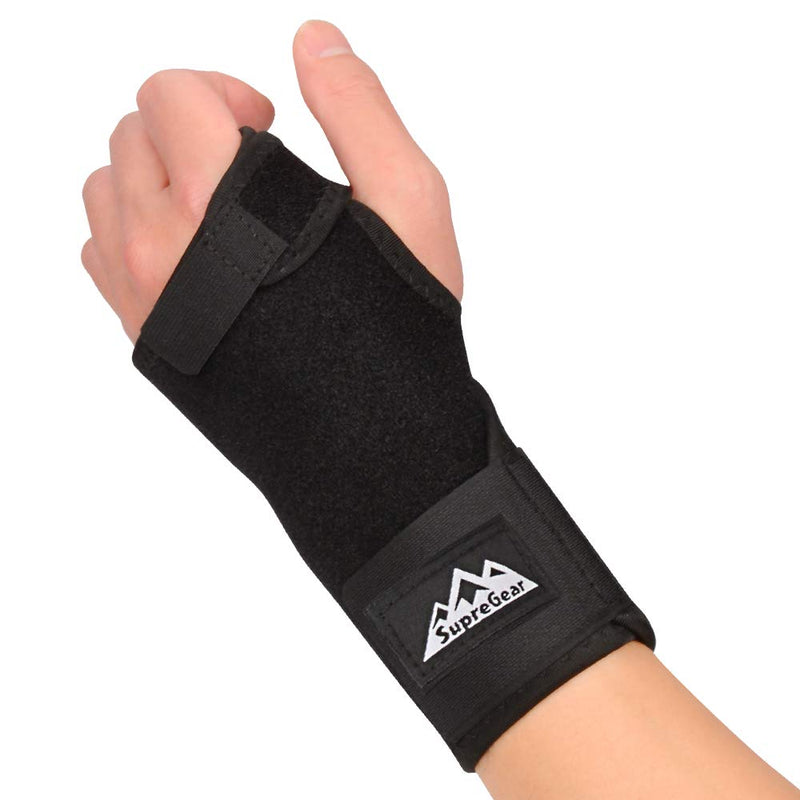 [Australia] - supregear Wrist Brace, Adjustable Lightweight Wrist Support Compression Wrap Wrist Sleeve with Removable Splint for Women Men Carpal Tunnel Wrist Pain Relief, Left 