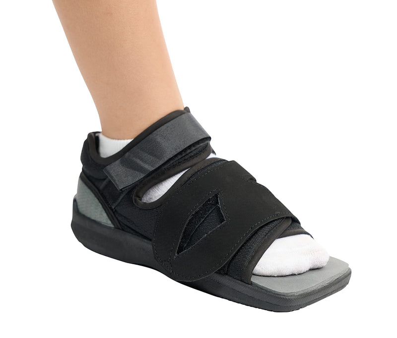 [Australia] - United Ortho Adjustable Post-Op Open Square Toe Shoe- Men's, Black, Small 