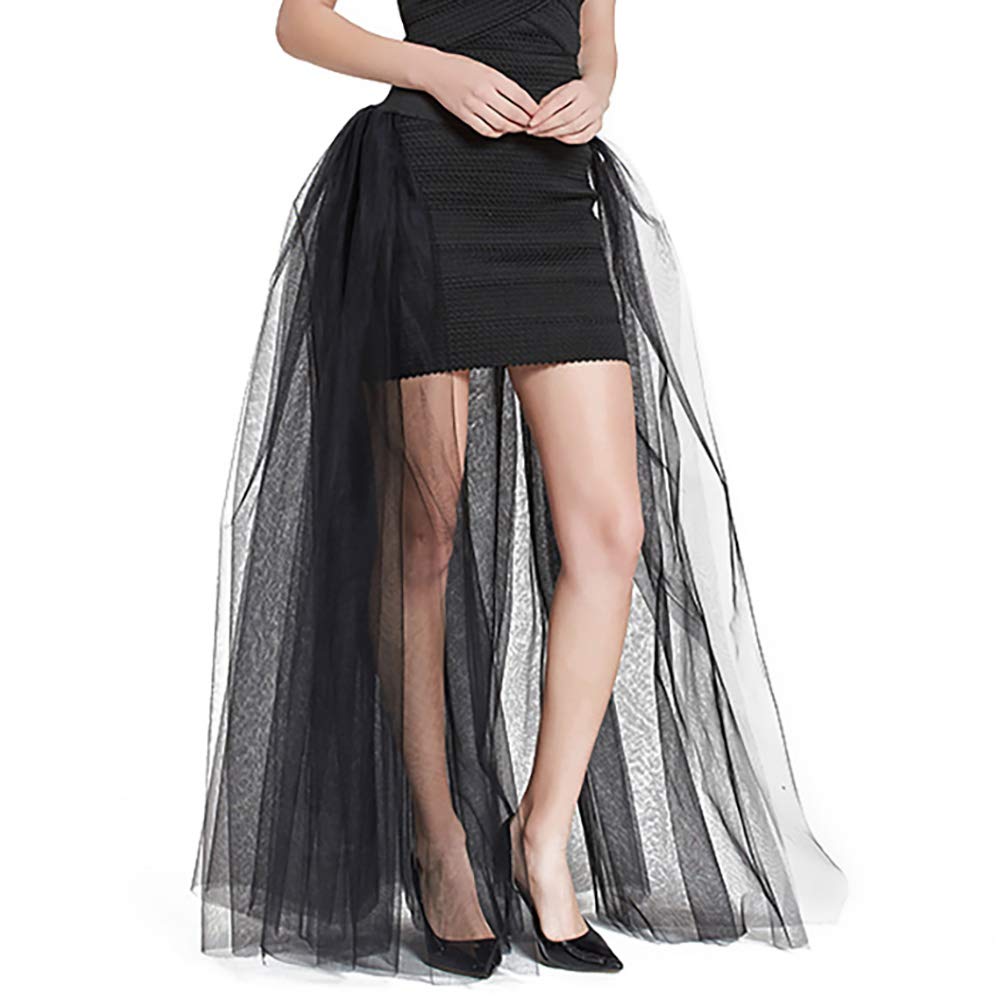 [Australia] - Women's Floor Length Puffy Tutu Tulle Skirt Fairy Fancy Dress Wedding Party Porm Long Skirts 54#black 