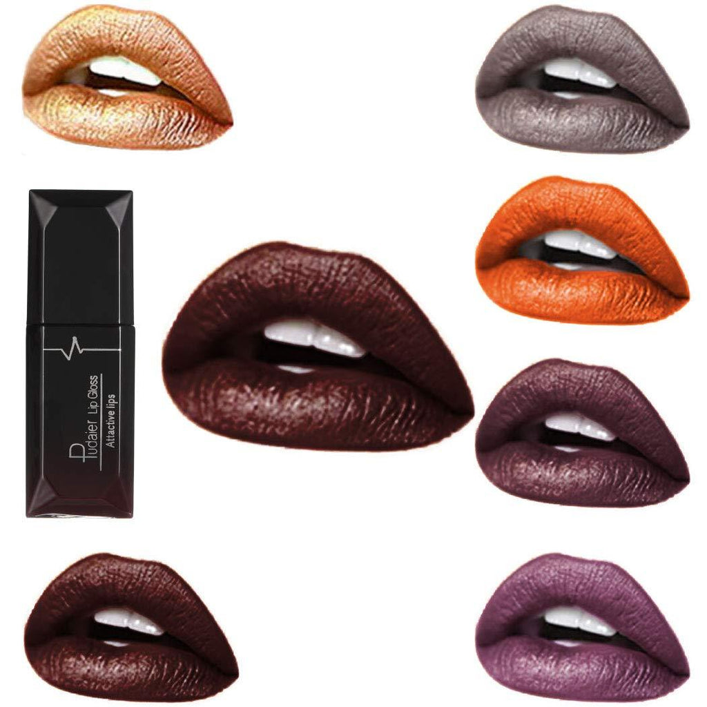 [Australia] - Kisshine Liquid Lipstick Matte Lip Glaze Waterproof Lips Gloss Cosmetics Gift for Women and Girls (Brown 17#) Brown 17# 
