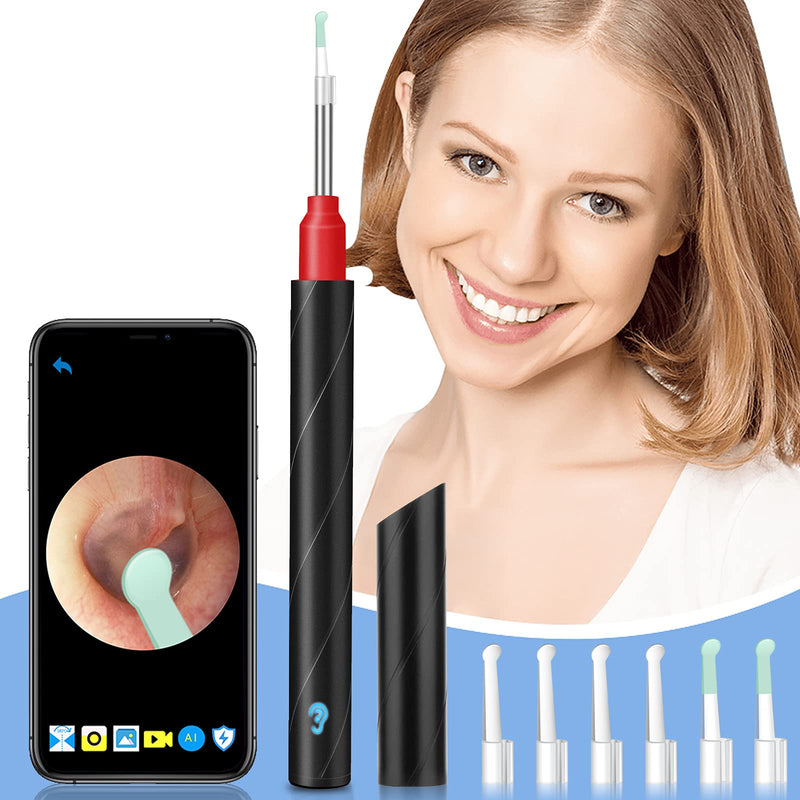 [Australia] - Urbesty Earwax Removal Tool,HD Wireless Otoscope Ear Wax Remover Kits Visual Ear Cleaning Endoscope with Light 3.5mm WiFi Ear Camera with Ear Spoons 