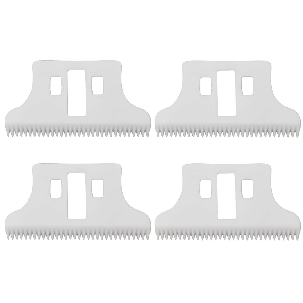 [Australia] - Professional T Wide Replacement Ceramic Moving Blades #2215 for Wahl Detailer Trimmer 8081, Including 4 Pieces Moving Blades, Compatible with Wahl Detailer Trimmer(Off White, 4 Pieces) 
