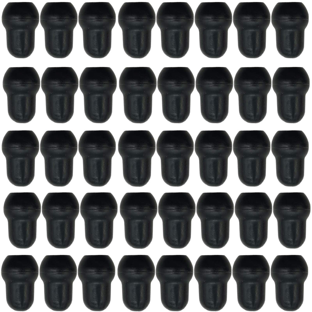 [Australia] - TIHOOD 40PCS Stethoscope Replacement Earplugs - Universal Silicone Replacement Ear Tips for Stethoscope, Earbuds, Snap Tight Soft-Sealing Ear-Tips Black 