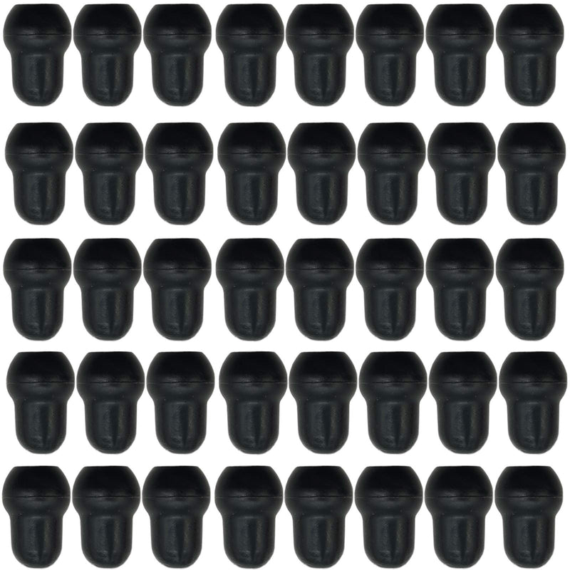 [Australia] - TIHOOD 40PCS Stethoscope Replacement Earplugs - Universal Silicone Replacement Ear Tips for Stethoscope, Earbuds, Snap Tight Soft-Sealing Ear-Tips Black 