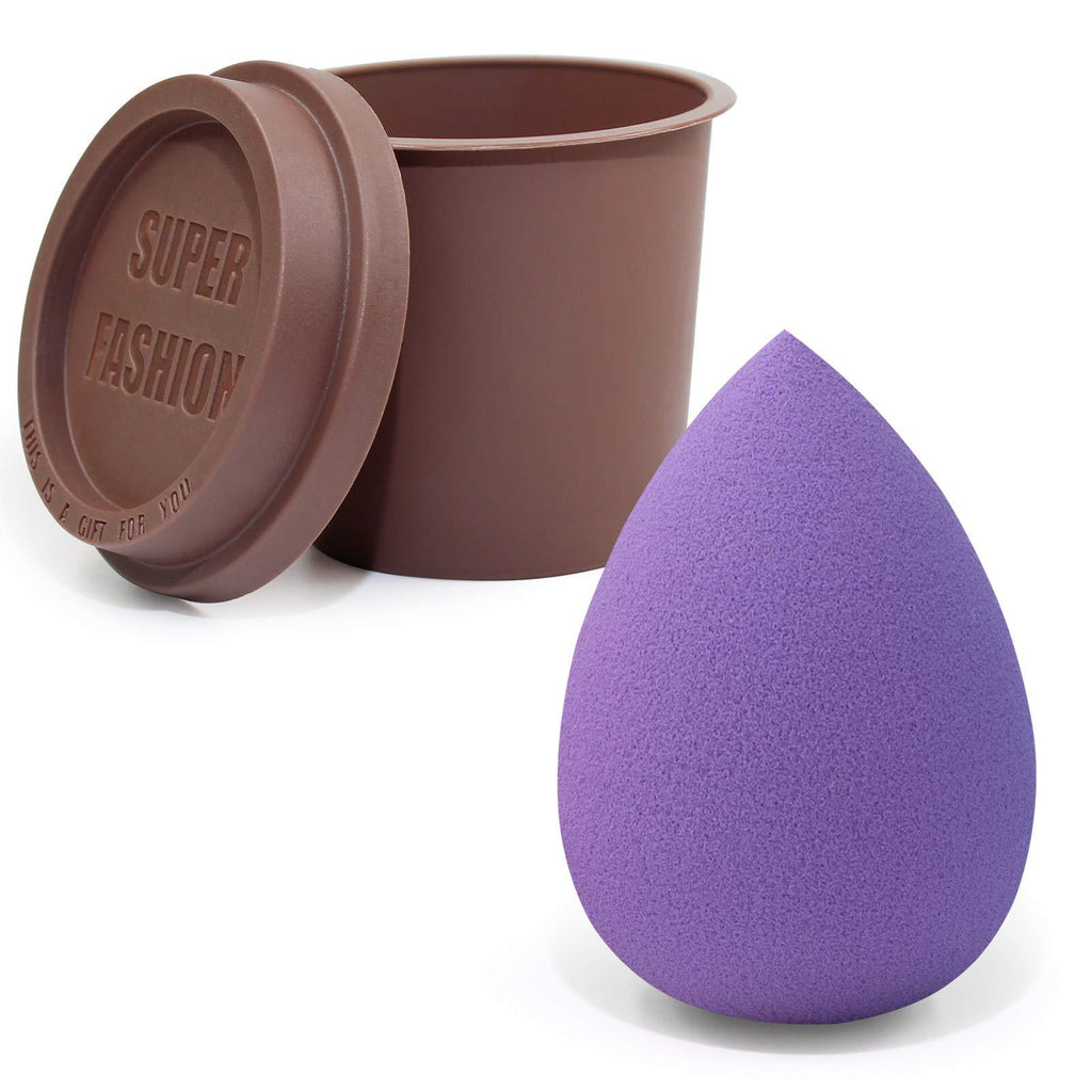 [Australia] - Foonbe Makeup Sponge, Latex Free and Vegan Makeup Blender Beauty Sponge, for Powder, Cream or Liquid Application (1 Pc, Purple) 