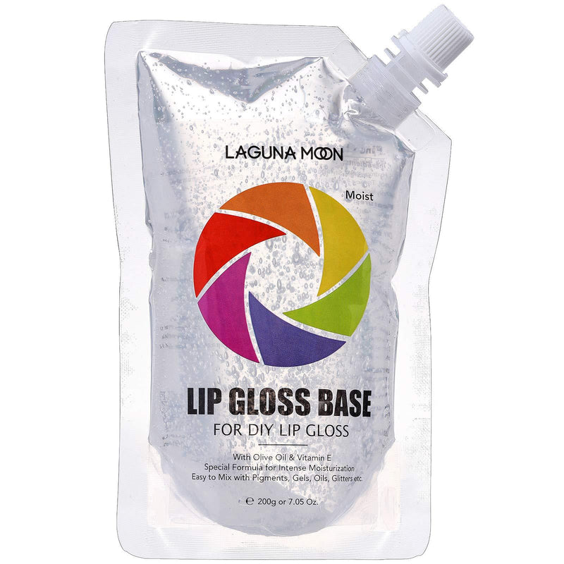 [Australia] - Lagunamoon Lip Gloss Base | 7.05 oz Clear Lip Gloss Non-Stick Moisturizing Versagel Lip Gloss Base Gel with Vitamin E and Olive Oil | Lip Gloss Supplies for DIY Lip Balms Lip Plumper 7.05 Ounce (Pack of 1) 