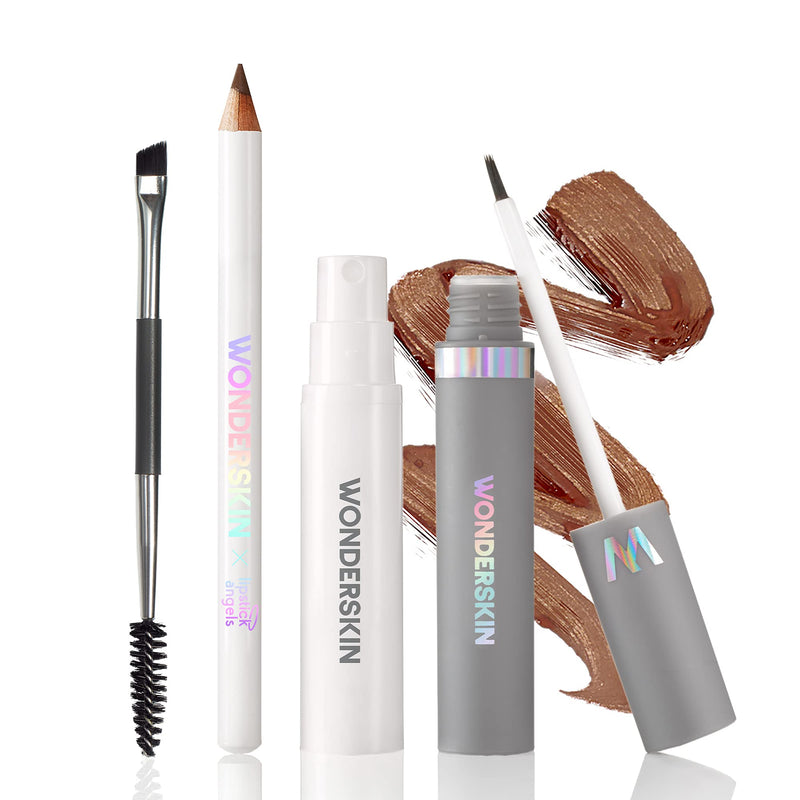 [Australia] - Wonderskin Wonder Blading Eyebrow Kit in Blonde Includes a Long-Lasting, Waterproof Brow Masque and Touch-Up Pomade Pencil. Alcohol-Free Microblading Alternative with Natural-Looking Results. Brunette 